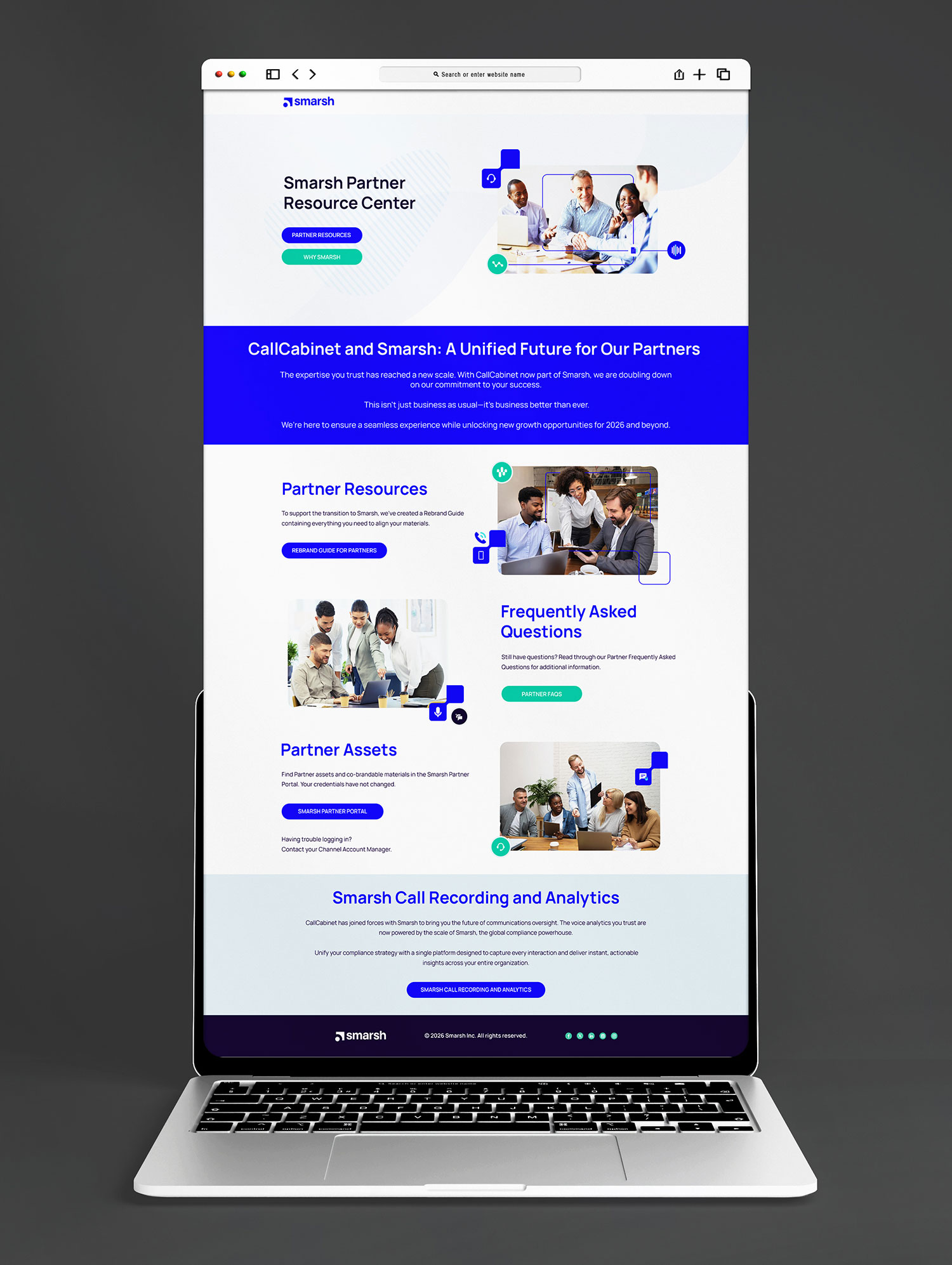 Web guide layout for Smarsh, by Druff Agency