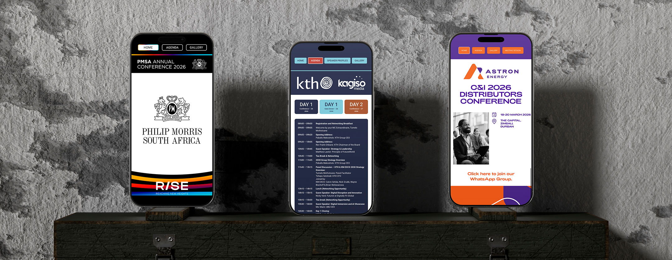 Event micro-sites for Chaos Theory, by Druff Agency
