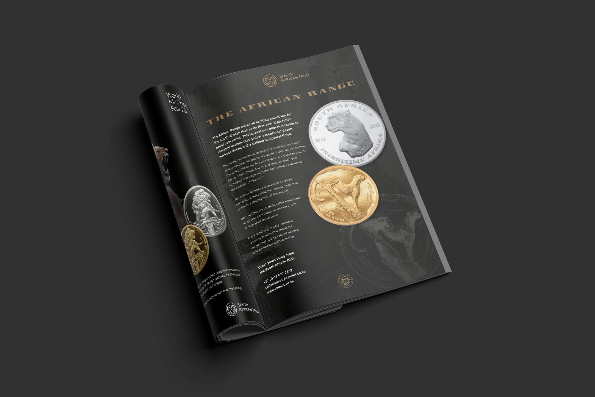 Magazine advertisement &ndash; The African Range for the South African Mint, by Druff Agency