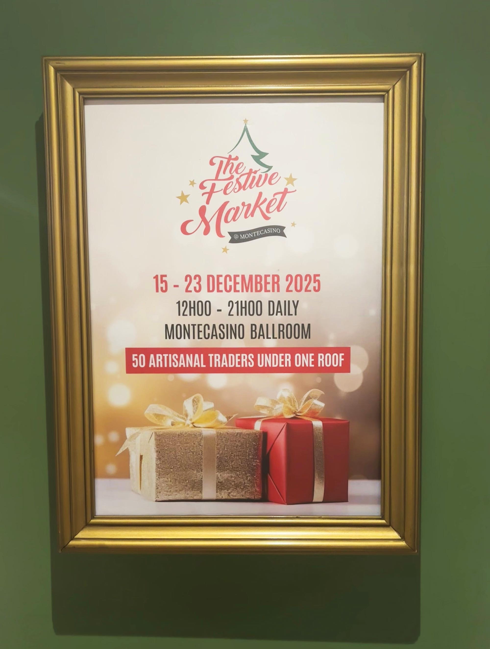 The Festive Market at Montecasino poster for Chaos Theory, by Druff Agency