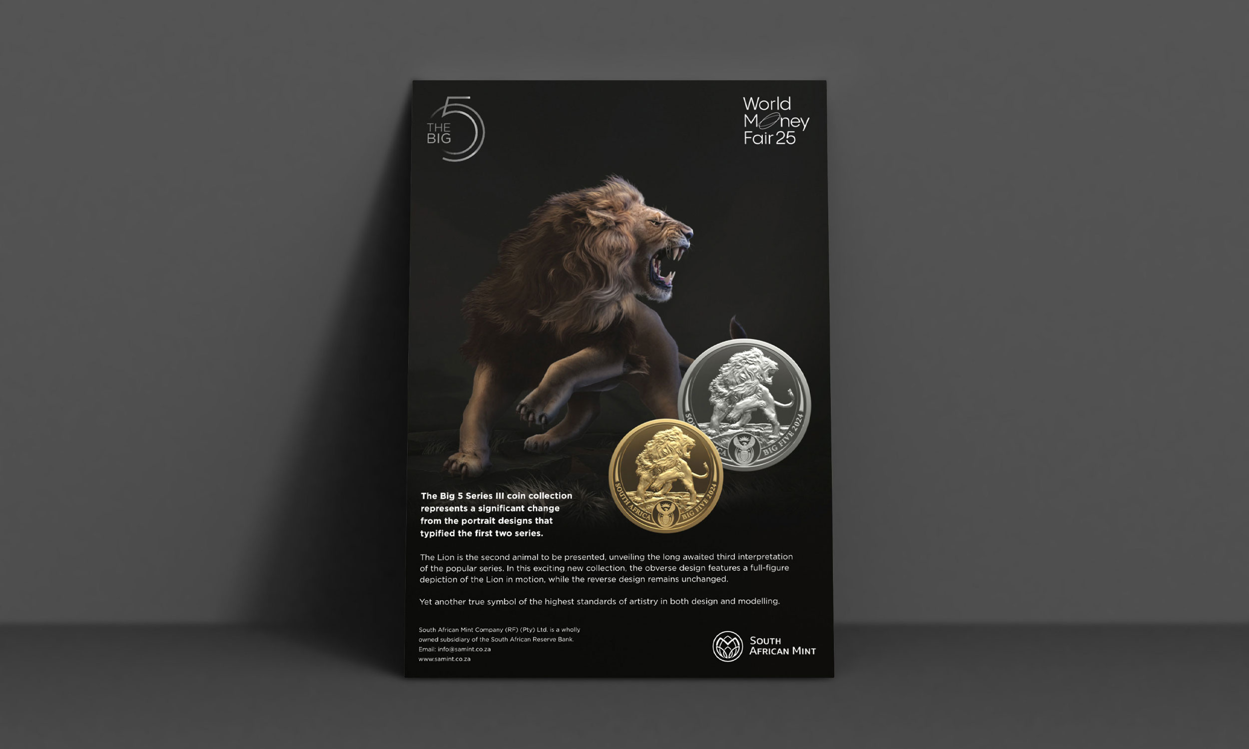 WMF advert mockup for the South African Mint, by Druff Agency Pretoria