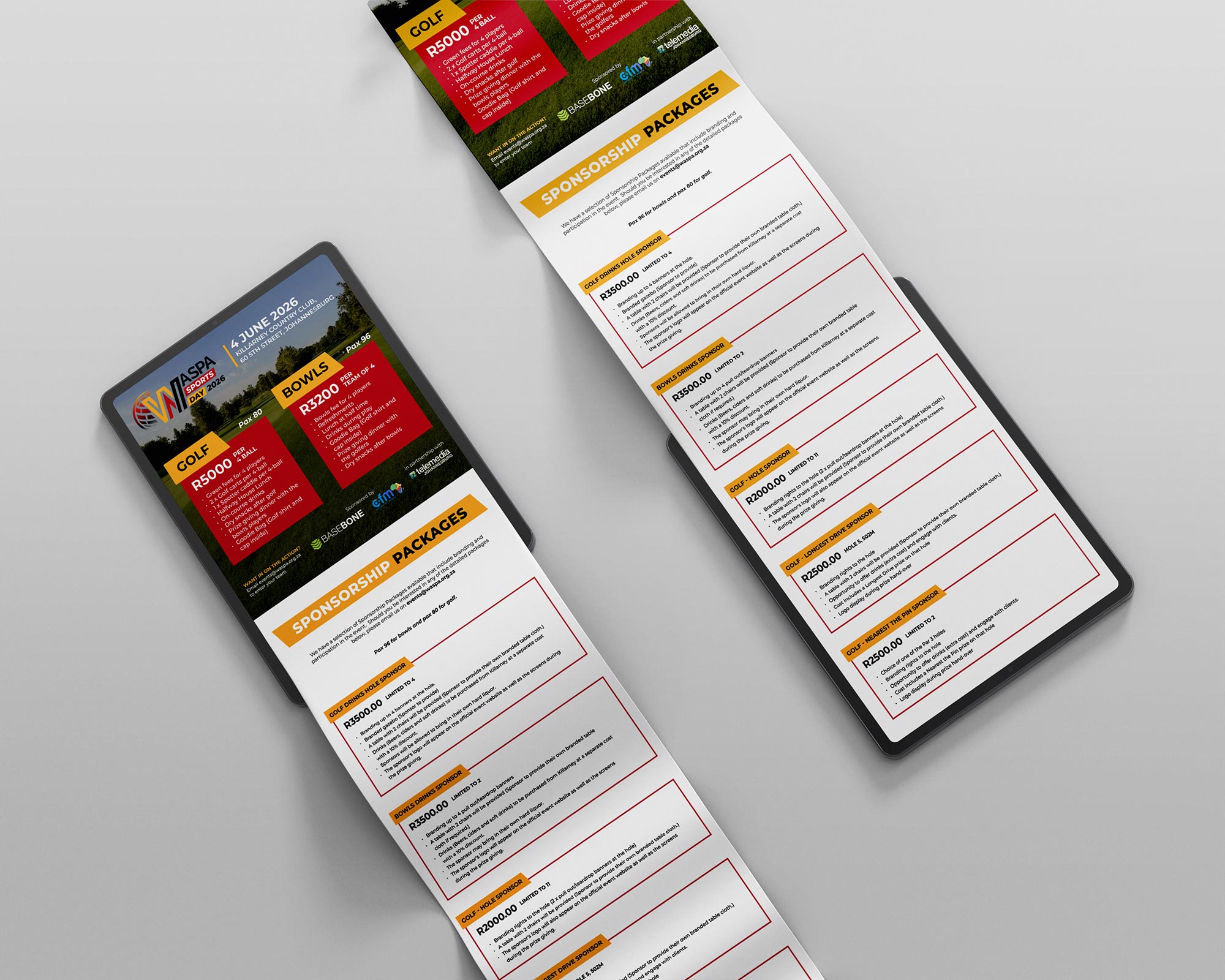 WASPA Sports Day 2026 sponsorship packages and social post for Interlock Events, by Druff Agency Pretoria